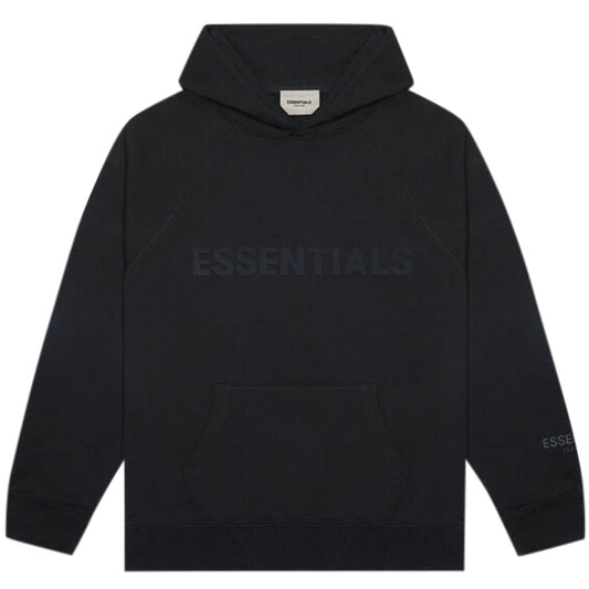 Fear Of God Essentials 3D Silicon Hoodie Black